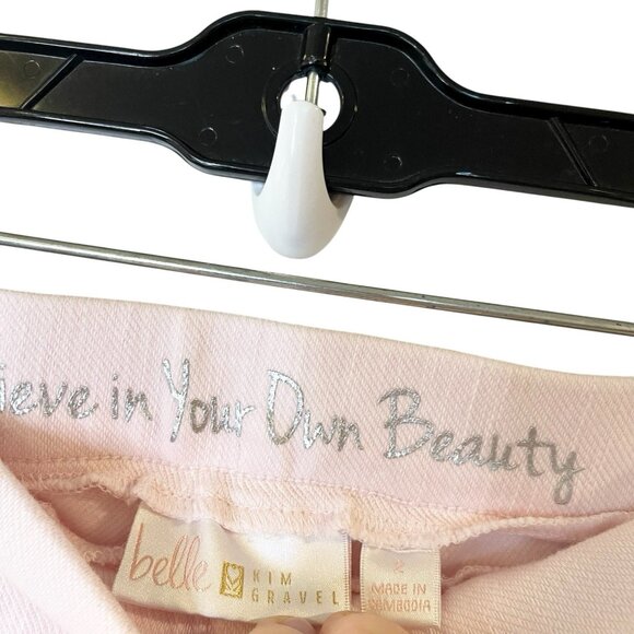 Belle by Kim Gravel Flexibelle Cropped‎ Jegging w/ Lace Trim Pink A375870 Size 2 - Picture 7 of 9